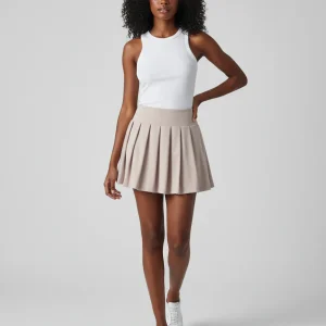 Jupe Patineuse Beige Plissée Athlétique