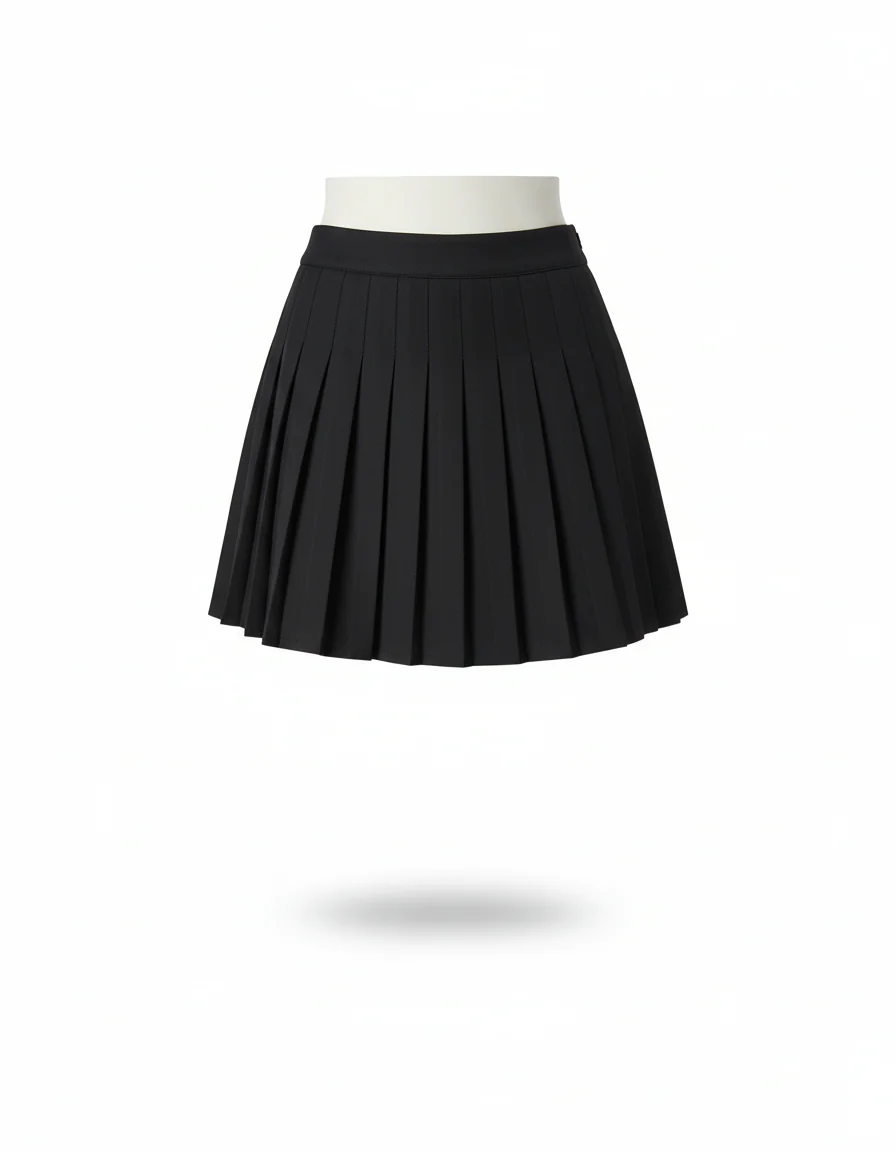 Jupe Patineuse Noire Plissée Élégante Habillée – Image 3