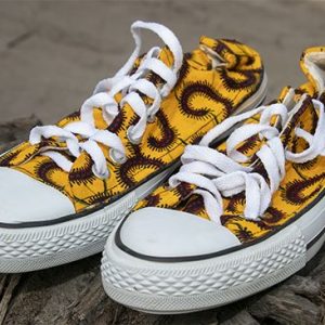 Baskets basses converses Macaroni jaune