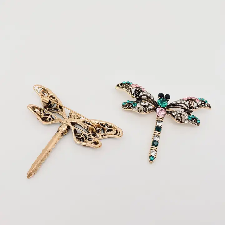 Broche libellule strass – Image 2