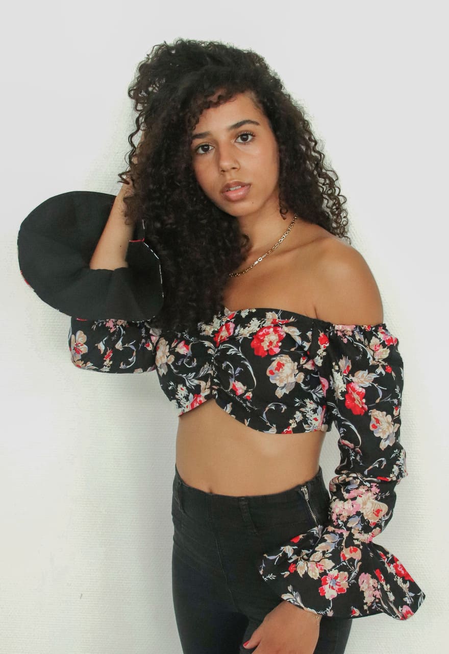 Crop top maxi fleuri
