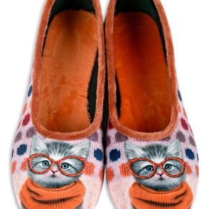 Ballerines – “La maison de l’Espadrille – femme – velours – orange – “modèle Prisca 6040” – semelles caoutchouc antidérapantes – TAILLES 37 – 38 – 39 – 40