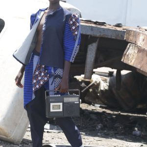 Ensemble veste et sarouel en jean « WAKANDA »