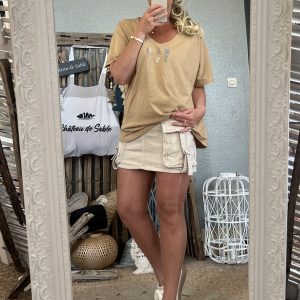 T-shirt fish 40/44 caramel