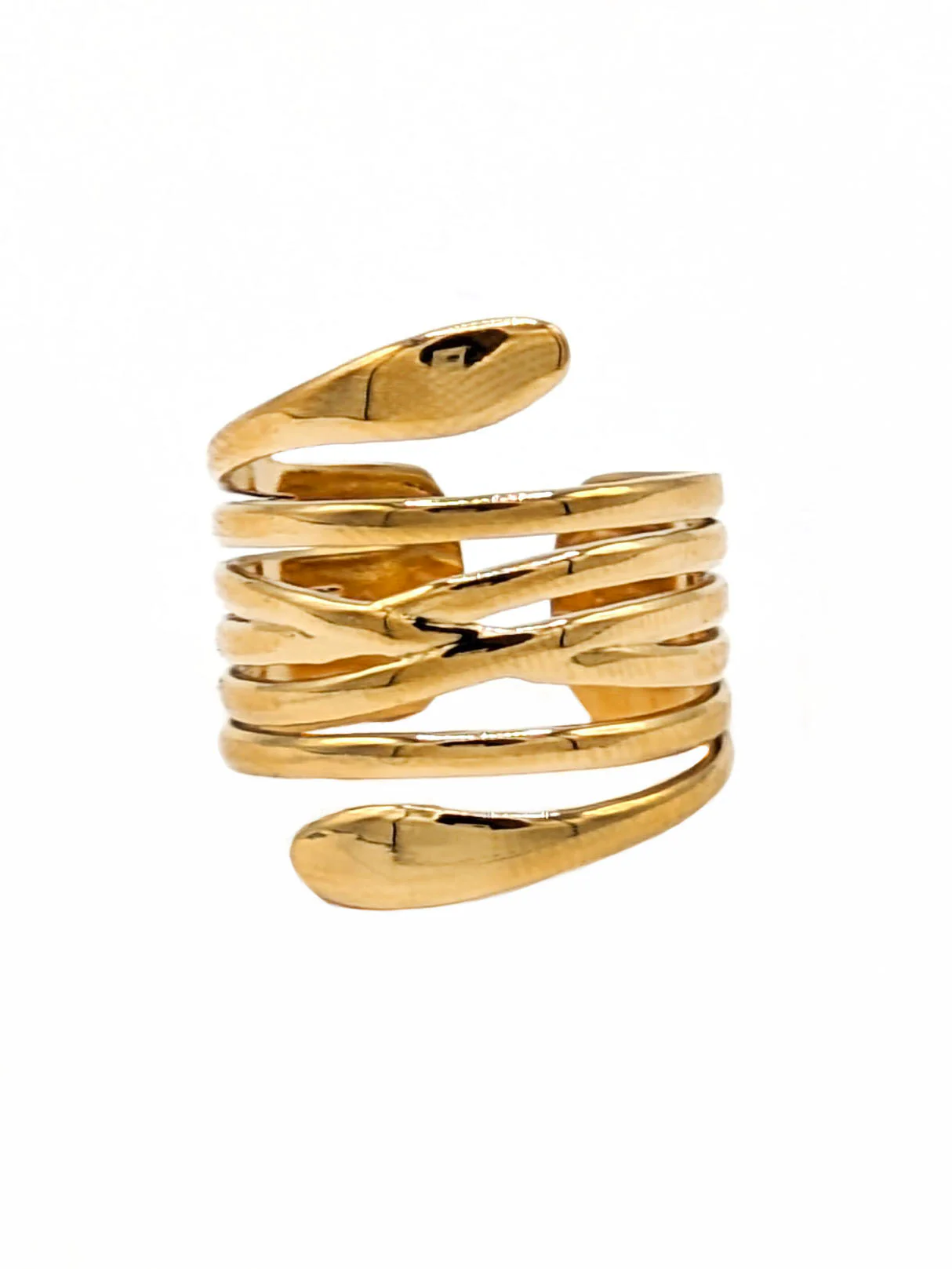 Bague doré Serpent