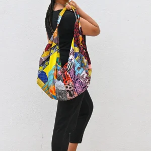 Sac à main besace wax « Adèle »