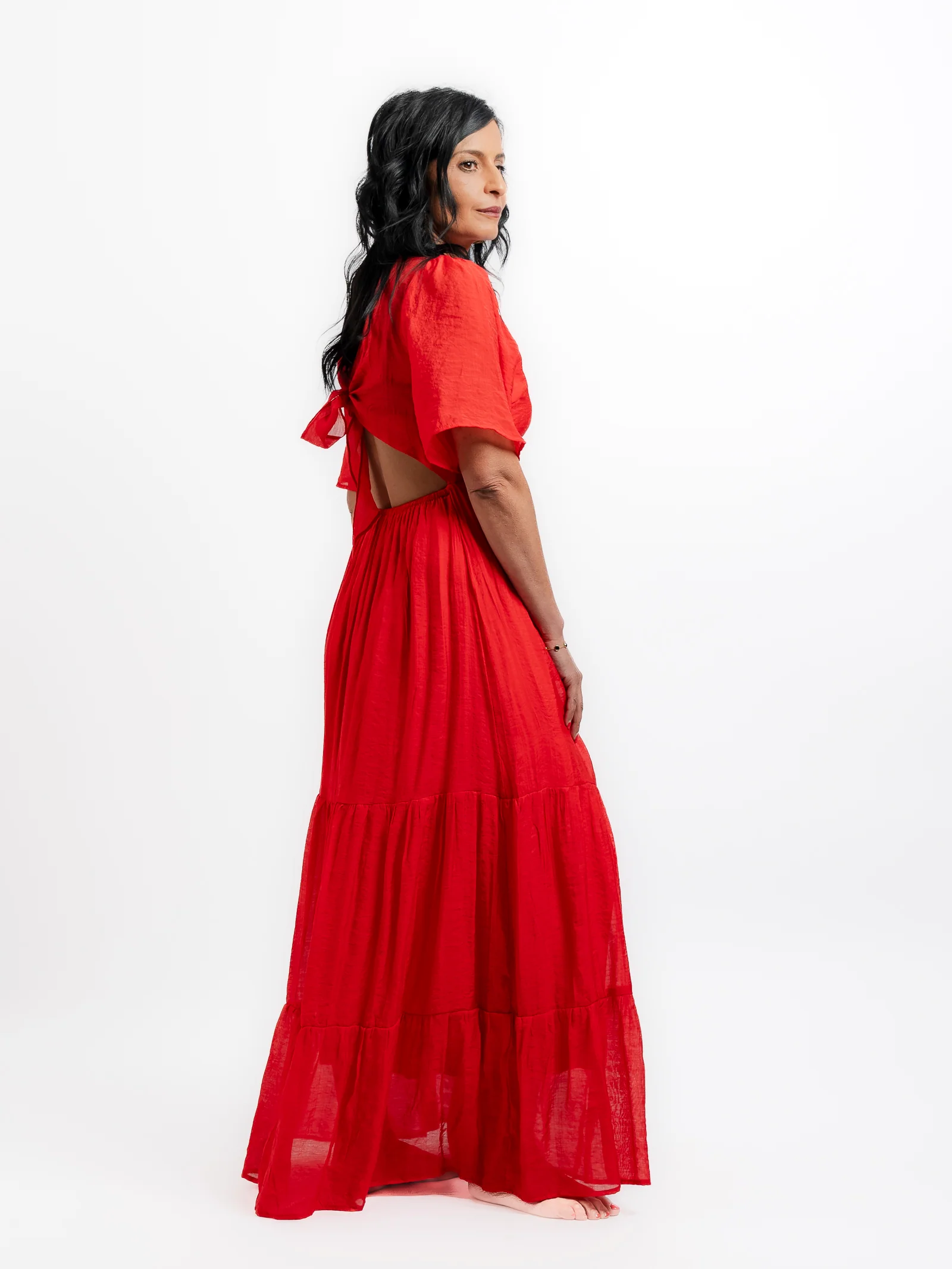 robe longue Lina rouge – Image 3