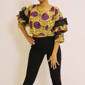 Top femme en wax « adolé »