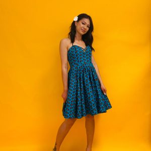ROBE WAX ANGY BLEU -LA BLEU L’UNIQUE