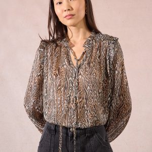 Blouse imprimée sauvage